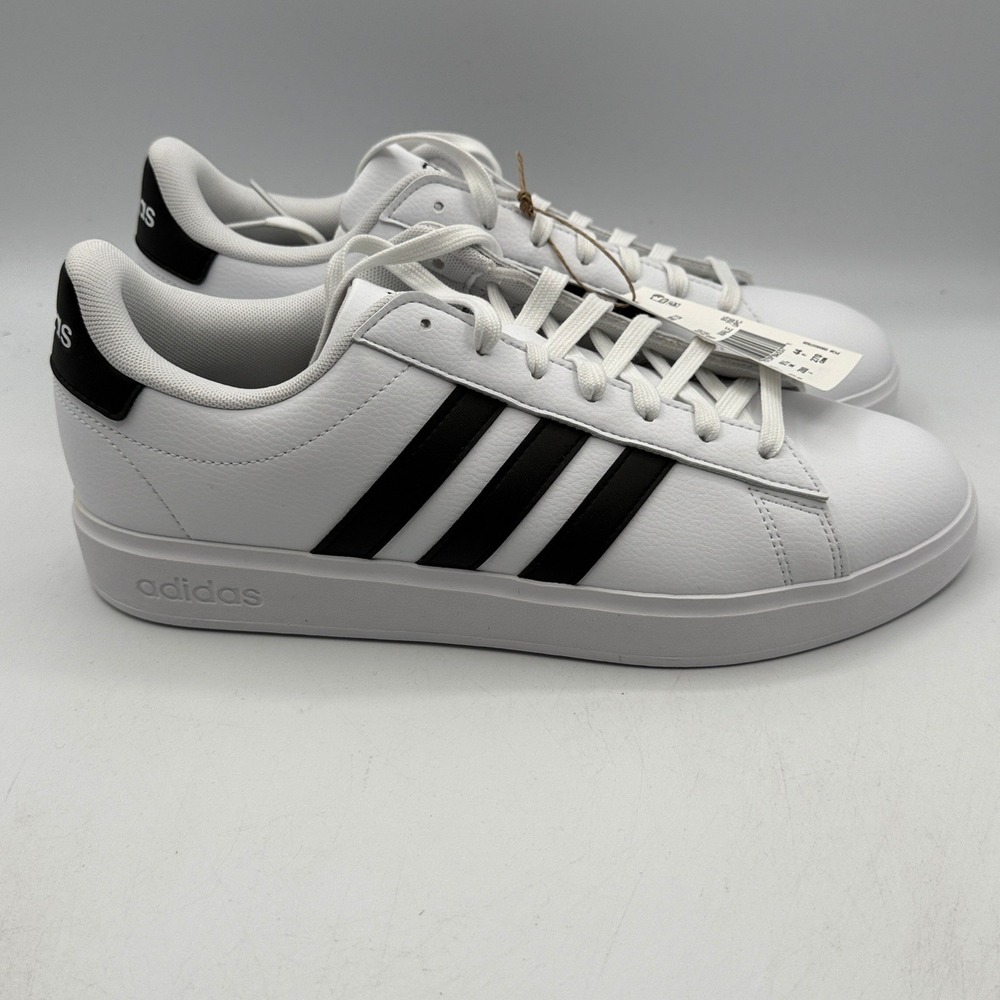 adidas Grand Court 2.0 Shoes Men Size 10 White Black Tennis GW9195